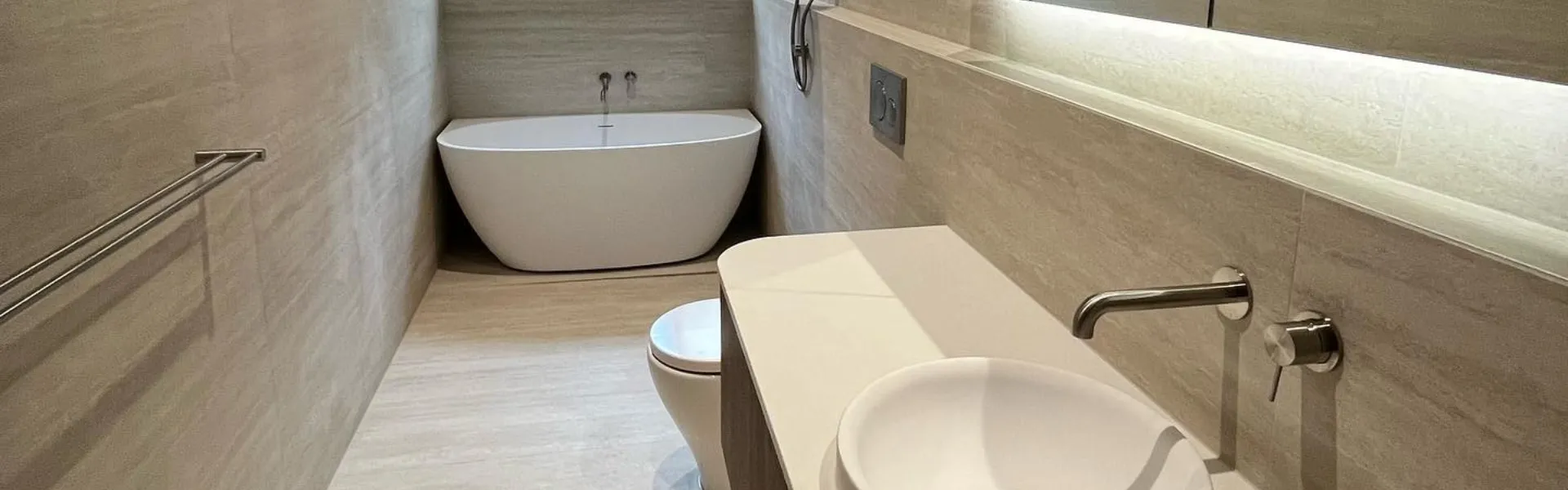 recently renovated bathroom