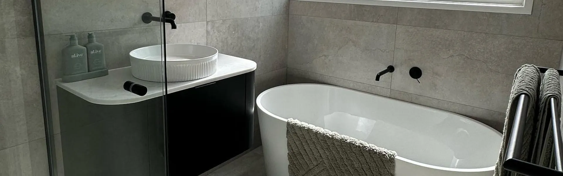 recently renovated bathroom