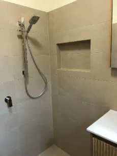 recently renovated walk-in wardrobe