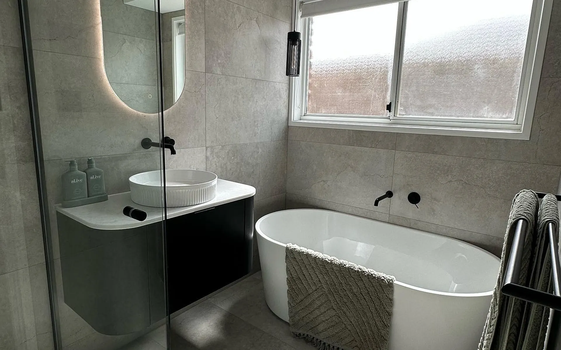 recently renovated bathroom