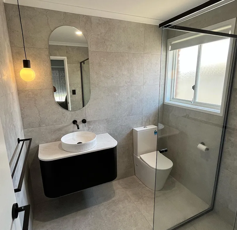 recently renovated bathroom