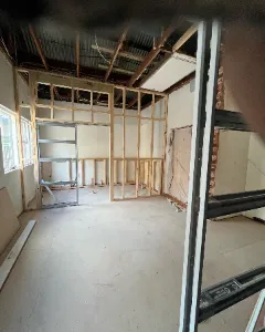 recently renovated walk-in wardrobe