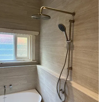 recently fixed shower