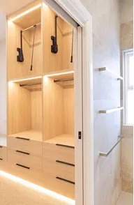recently renovated walk-in wardrobe
