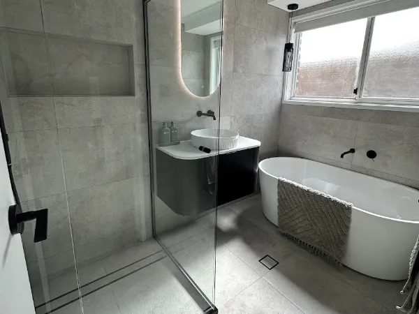 recently renovated bathroom