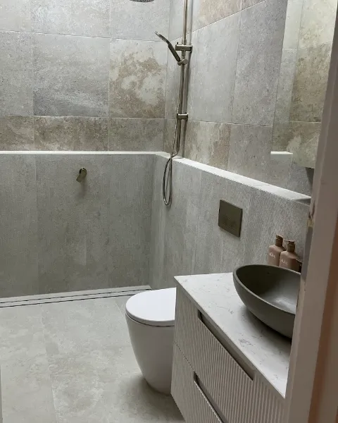 recently renovated bathroom