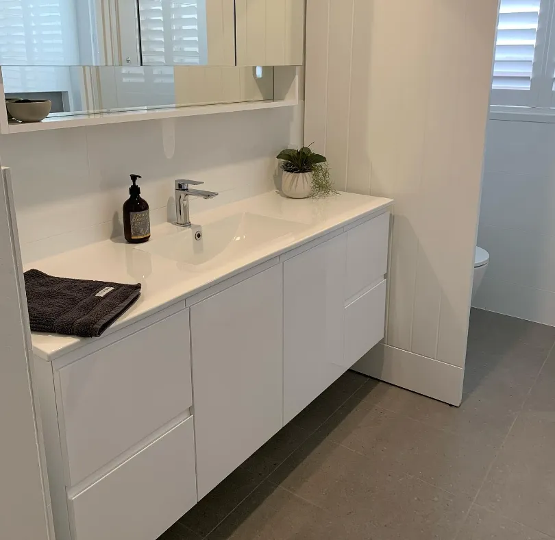 recently renovated bathroom