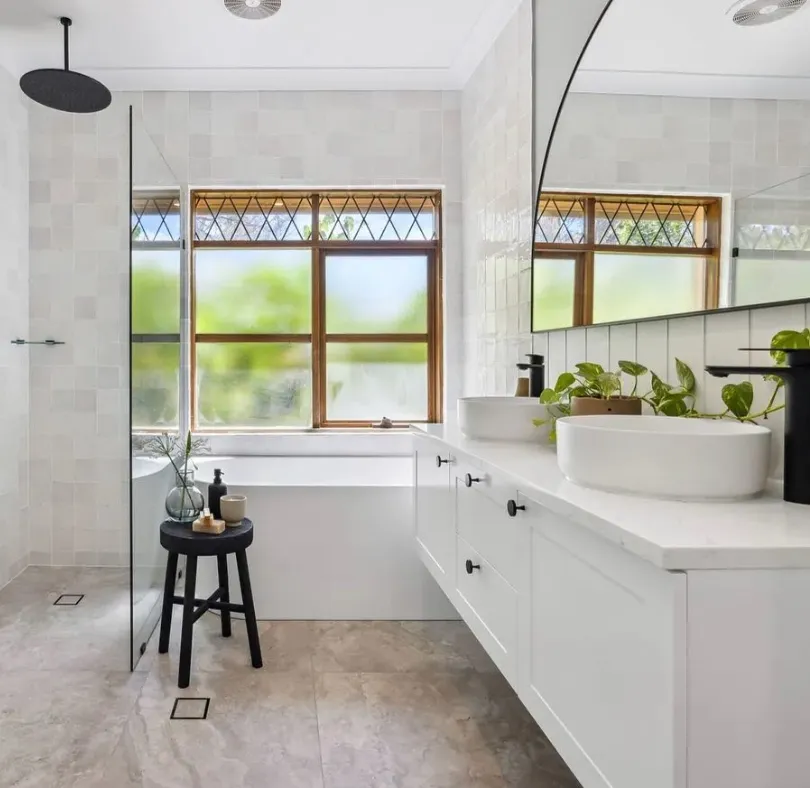 recently renovated bathroom